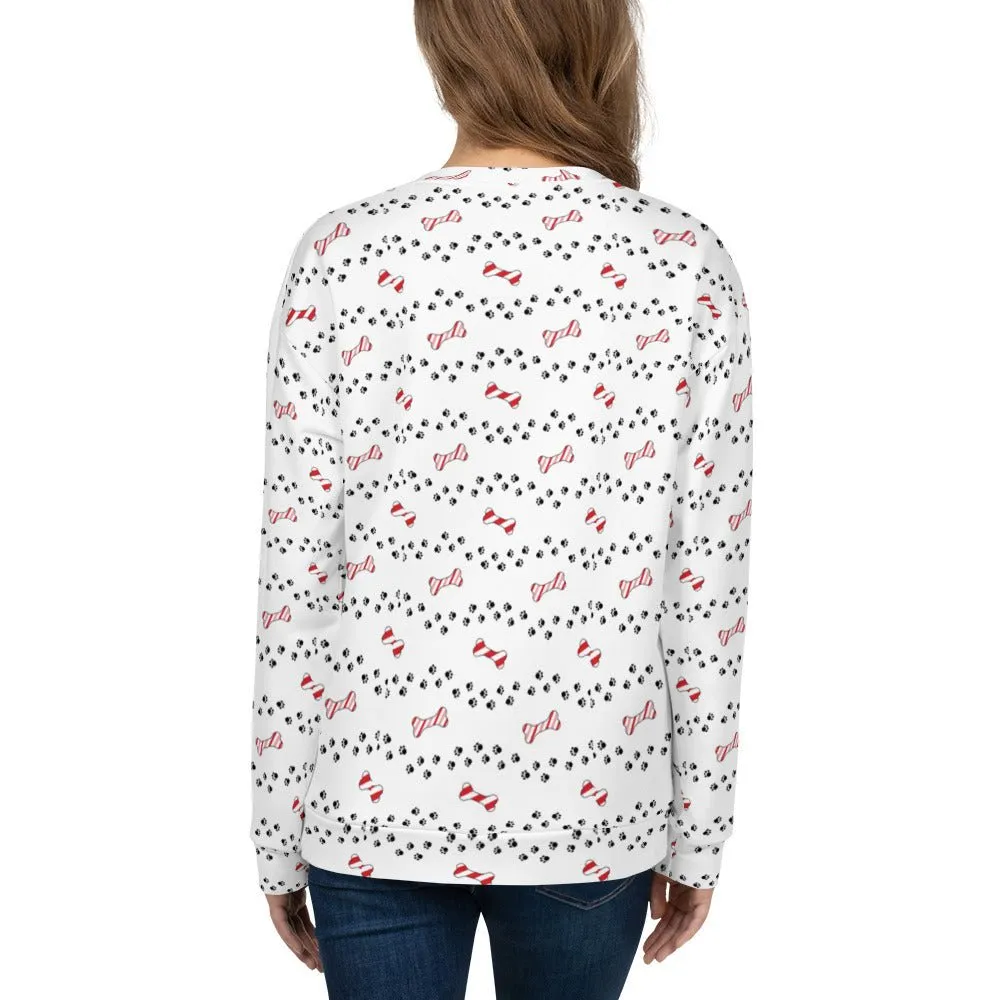 White Merry Christmas Paw Sweatshirt