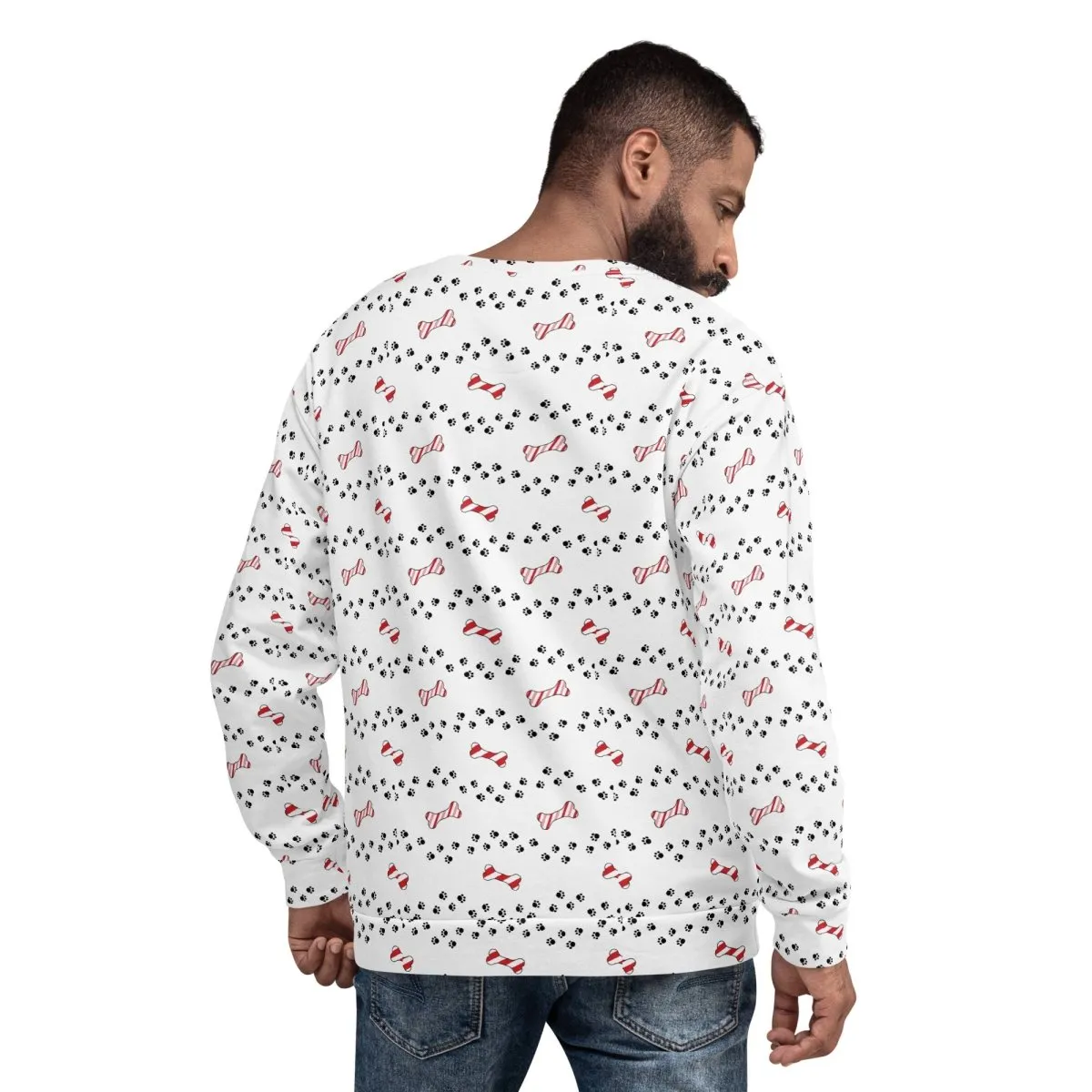 White Merry Christmas Paw Sweatshirt
