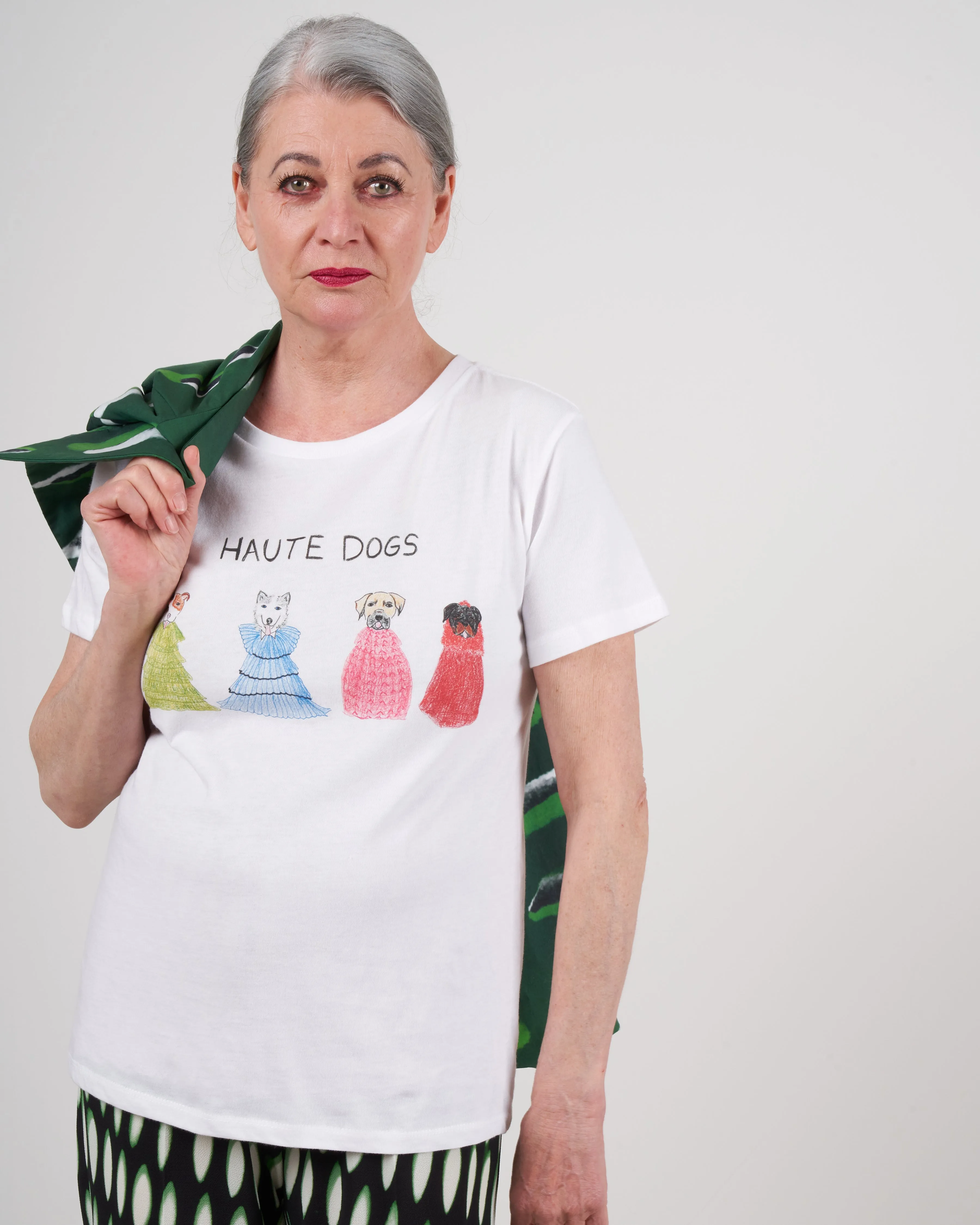 white tee - haute dogs