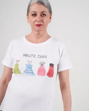 white tee - haute dogs