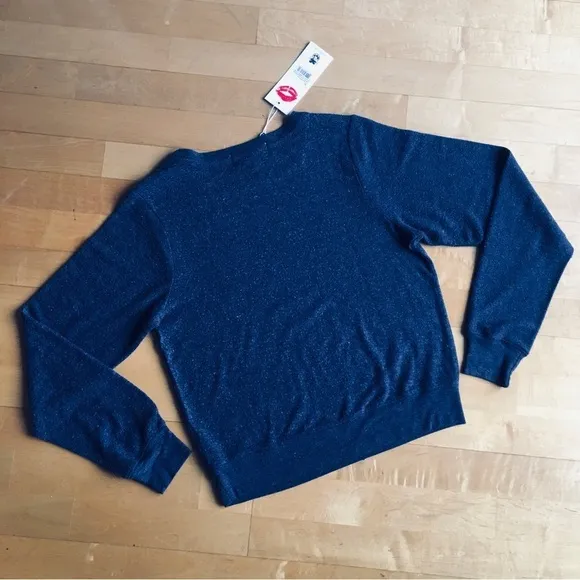 Wildfox “VOTE YES ON THREE DAY WEEKENDS” Lounge Top, Navy Blue, Red, Size XS