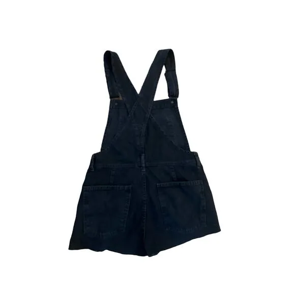 Women XS We The Free People Mineral Black Ziggy Denim Overalls Shortalls Jean