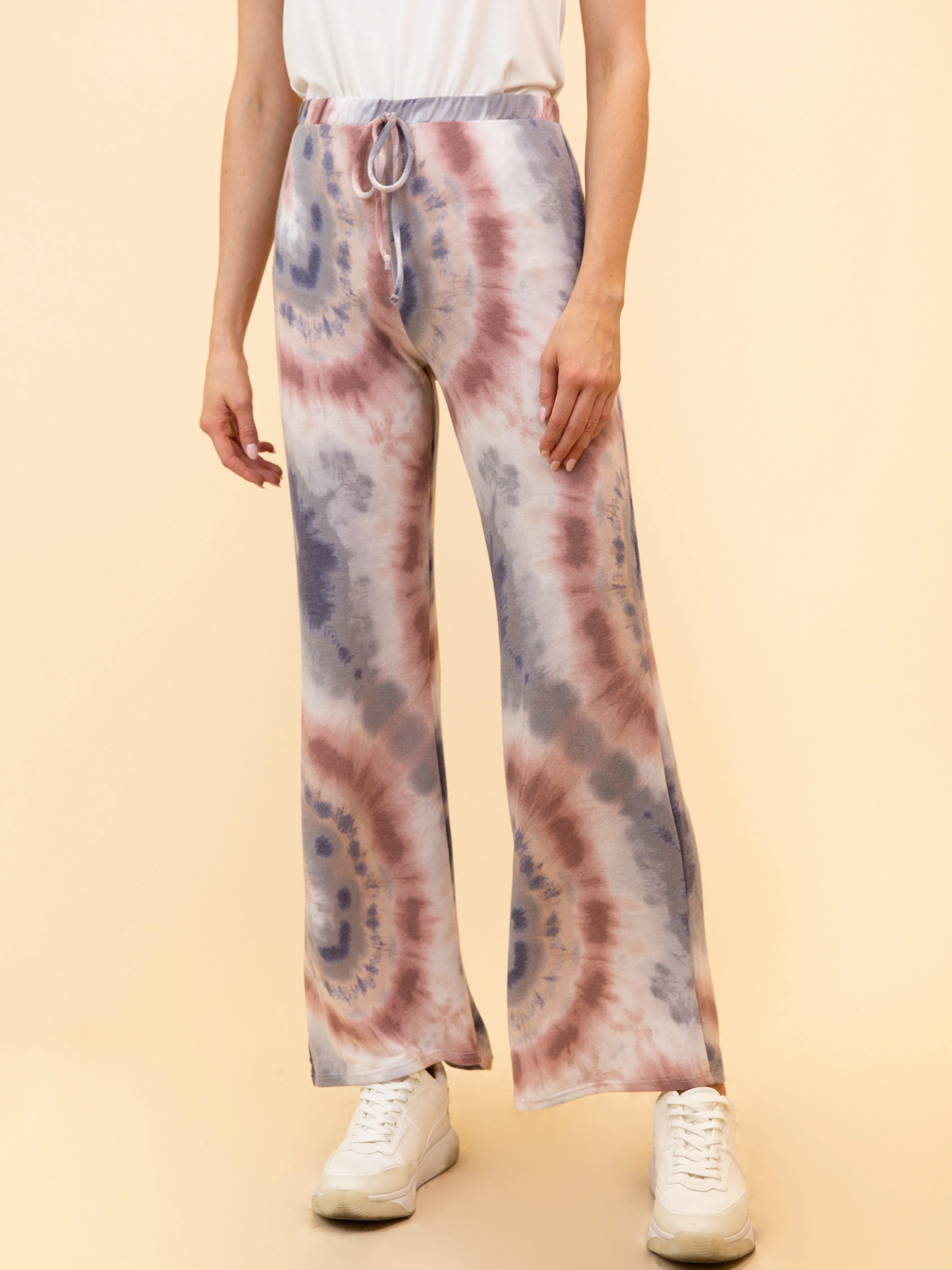 WOMEN'S TIE DYE LOUNGE BELL BOTTOM PANT