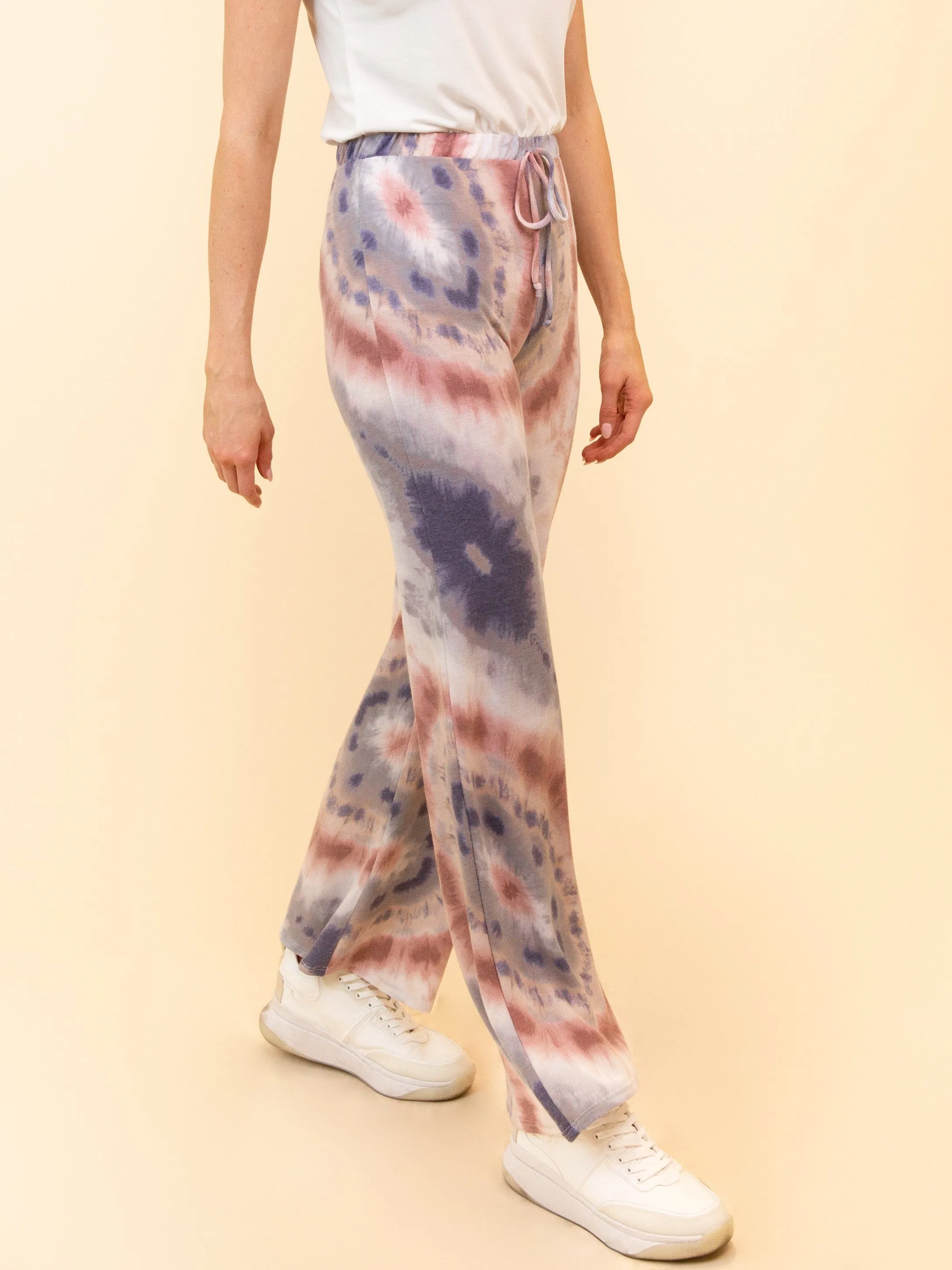 WOMEN'S TIE DYE LOUNGE BELL BOTTOM PANT