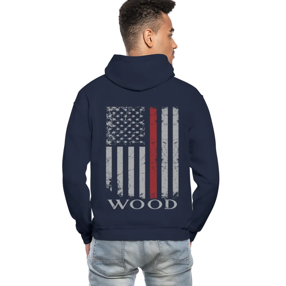 WOOD Firefighter Gildan Heavy Blend Adult Hoodie