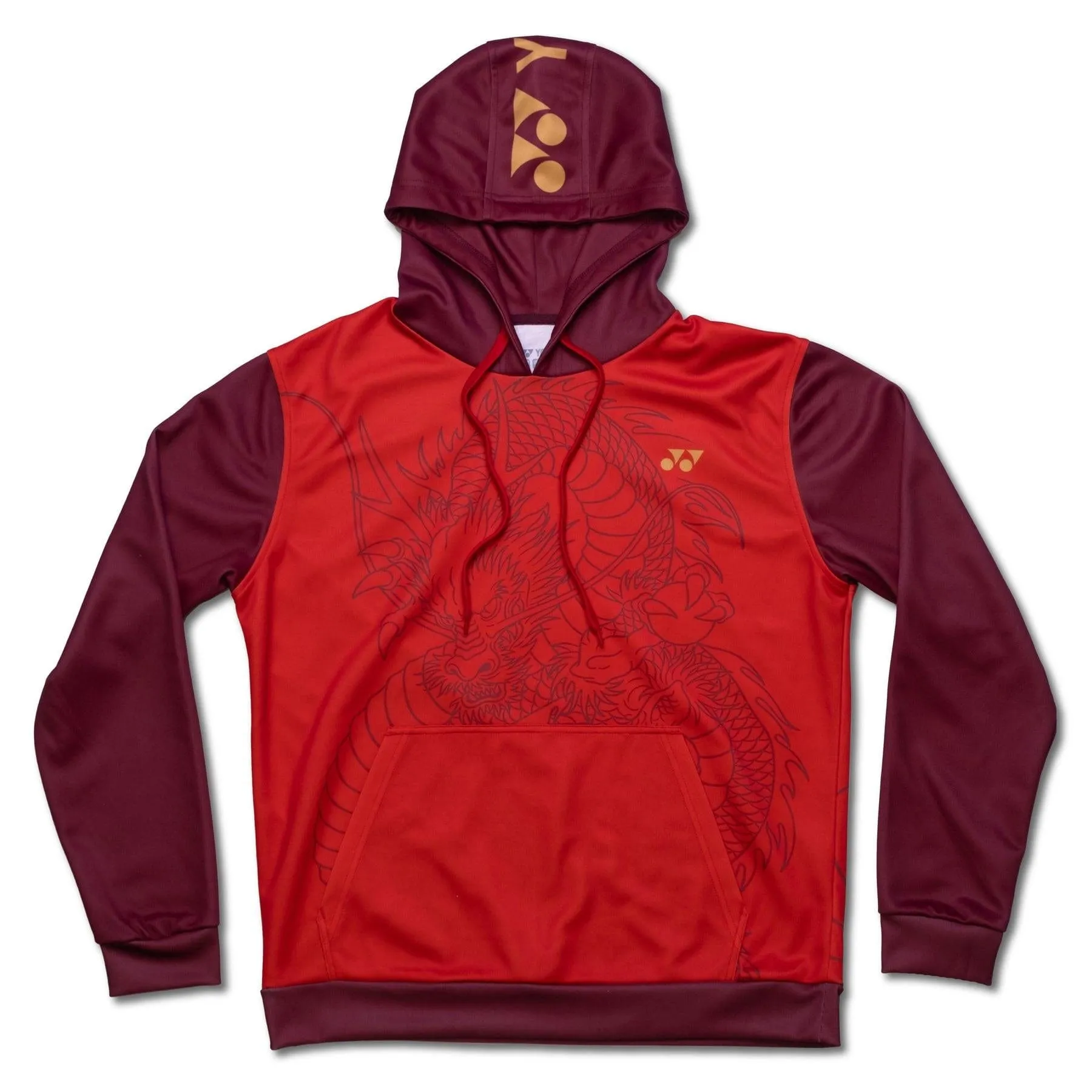 Yonex CNY2024 Linear Dragon Unisex Badminton Hoodie - Red